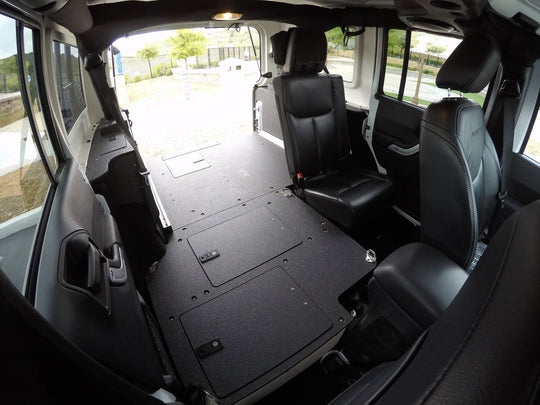 Legacy Product - Jeep Wrangler 2007-2018 JKU 4 Door - Second Row Seat Delete Plate System - Premium Seat Delete Plate System by Xtreme Canopies