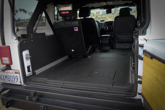 Legacy Product - Jeep Wrangler 2007-2018 JKU 4 Door - Second Row Seat Delete Plate System - Premium Seat Delete Plate System by Xtreme Canopies