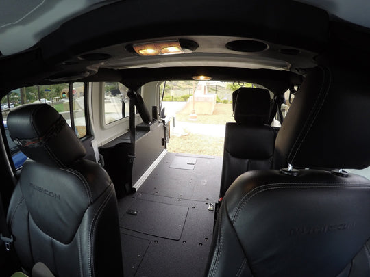 Legacy Product - Jeep Wrangler 2007-2018 JKU 4 Door - Second Row Seat Delete Plate System - Premium Seat Delete Plate System by Xtreme Canopies