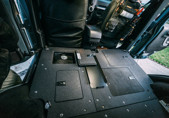 Legacy Product - Jeep Wrangler 2007-2018 JKU 4 Door - Second Row Seat Delete Plate System - Premium Seat Delete Plate System by Xtreme Canopies