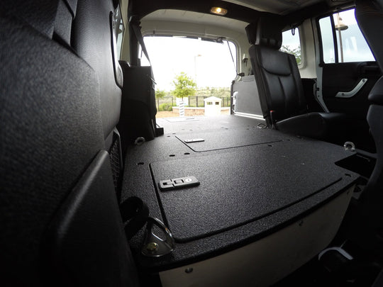 Legacy Product - Jeep Wrangler 2007-2018 JKU 4 Door - Second Row Seat Delete Plate System - Premium Seat Delete Plate System by Xtreme Canopies
