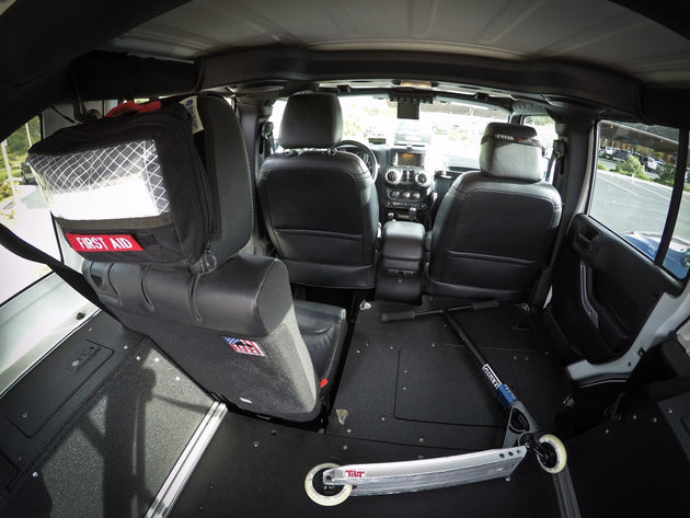 Legacy Product - Jeep Wrangler 2007-2018 JKU 4 Door - Second Row Seat Delete Plate System - Premium Seat Delete Plate System by Xtreme Canopies