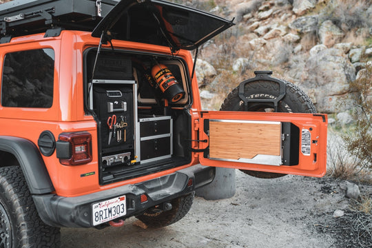 Jeep Wrangler 2018-Present JL / JLU - Goose Gear Tailgate Table - Premium Goose Gear Accessories by Xtreme Canopies
