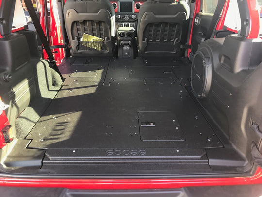 Jeep Wrangler 2018-2023 JLU 4 Door - Second Row Seat Delete Plate System - Premium Seat Delete Plate System by Xtreme Canopies