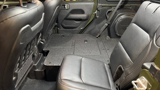 Jeep Wrangler 2018-2023 JLU 4 Door - Second Row Seat Delete Plate System - V2 - Premium Goose Gear Plate by Xtreme Canopies
