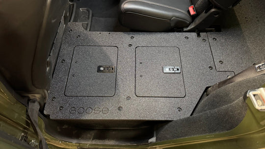 Jeep Wrangler 2018-2023 JLU 4 Door - Second Row Seat Delete Plate System - V2 - Premium Goose Gear Plate by Xtreme Canopies