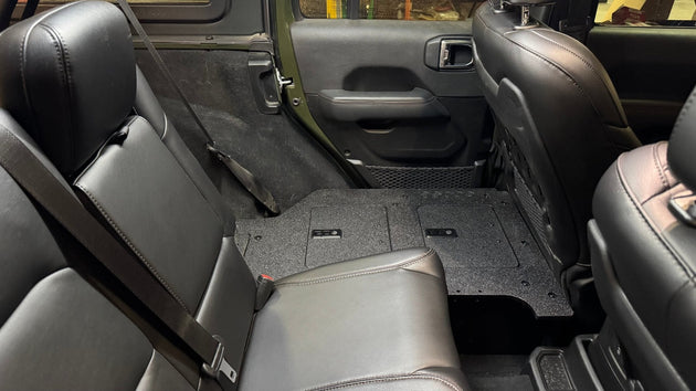 Jeep Wrangler 2018-2023 JLU 4 Door - Second Row Seat Delete Plate System - V2 - Premium Goose Gear Plate by Xtreme Canopies