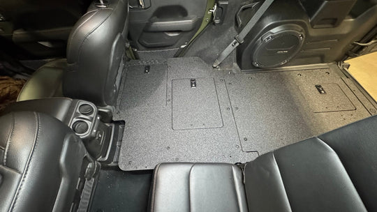 Jeep Wrangler 2018-2023 JLU 4 Door - Second Row Seat Delete Plate System - V2 - Premium Goose Gear Plate by Xtreme Canopies