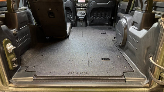 Jeep Wrangler 2018-2023 JLU 4 Door - Second Row Seat Delete Plate System - V2 - Premium Goose Gear Plate by Xtreme Canopies