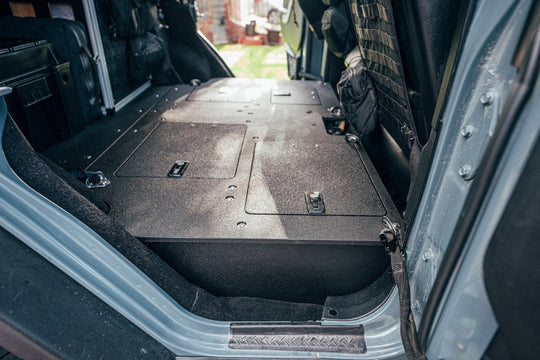 Legacy Product - Jeep Wrangler 4 Door Second Row Seat Delete Plate System - Infill Panels - Premium Goose Gear Accessories by Xtreme Canopies