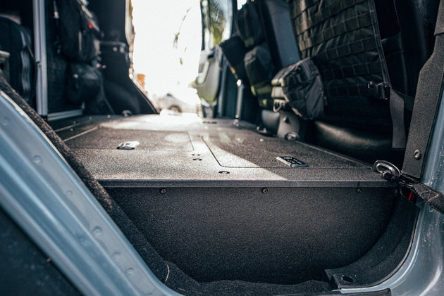 Legacy Product - Jeep Wrangler 4 Door Second Row Seat Delete Plate System - Infill Panels - Premium Goose Gear Accessories by Xtreme Canopies