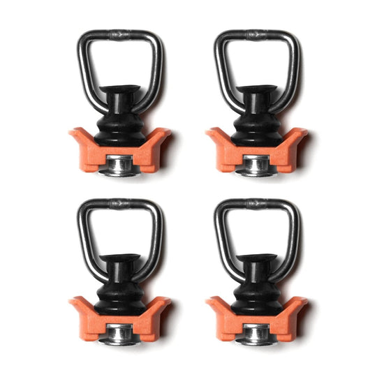 L-Track Tie Down O-Ring Fitting, Orange, 4-Pack - Premium Truck Accessory by Xtreme Canopies