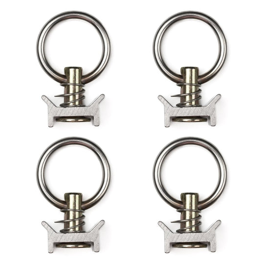L-Track Tie Down O-Ring Fitting, Silver, 4-Pack - Premium Truck Accessory by Xtreme Canopies