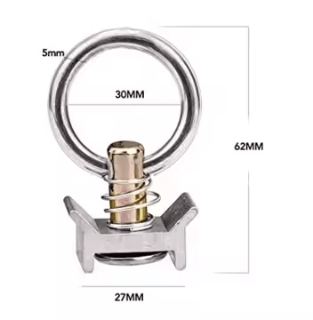 L-Track Tie Down O-Ring Fitting, Silver, 4-Pack - Premium Truck Accessory by Xtreme Canopies