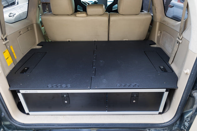 Lexus GX470 2002-2009 1st Gen. - Side x Side Drawer Module with Fitted Top Plate - 41-3/8"W x 10"H x 36"D - Premium Drawers by Xtreme Canopies