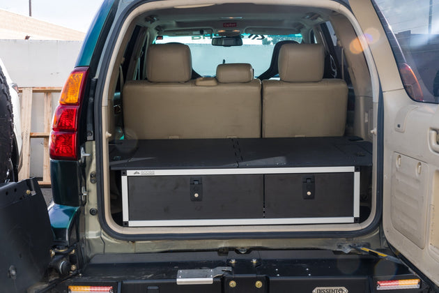 Lexus GX470 2002-2009 1st Gen. - Side x Side Drawer Module with Fitted Top Plate - 41-3/8"W x 10"H x 36"D - Premium Drawers by Xtreme Canopies