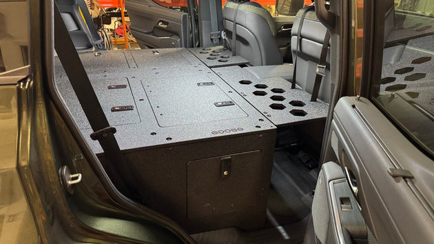 Lexus - GX550 - 2024-Present - Explore Series - Seat Delete Plate System - Second Row - 10" Module Based - Premium Goose Gear Plate by Xtreme Canopies