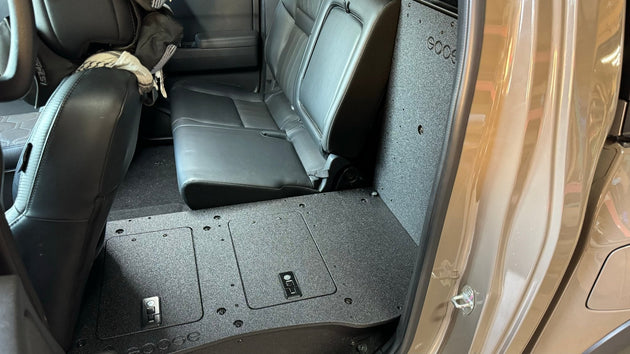 Nissan - Frontier - Crew Cab - 2021-Present - 3rd Gen - Explore Series - Second Row Seat Delete Plate System - Premium Seat Delete Plate System by Xtreme Canopies