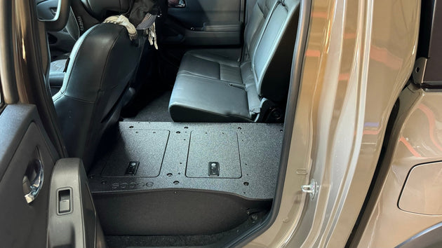 Nissan - Frontier - Crew Cab - 2021-Present - 3rd Gen - Explore Series - Second Row Seat Delete Plate System - Premium Seat Delete Plate System by Xtreme Canopies