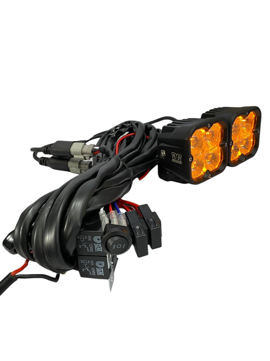Amber Backlit Race Pod Pair Bundle With Wiring Harness - Premium Truck Accessory by Xtreme Canopies