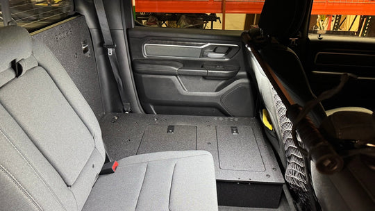 RAM - 1500 - 2019-Present - 5th Gen. - Crew Cab - Explore Series - Second Row Seat Delete Plate System - Premium Seat Delete Plate System by Xtreme Canopies