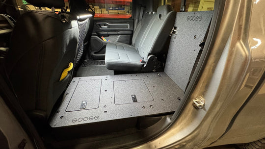 RAM - 1500 - 2019-Present - 5th Gen. - Crew Cab - Explore Series - Second Row Seat Delete Plate System - Premium Seat Delete Plate System by Xtreme Canopies