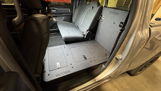 RAM - 1500 - 2019-Present - 5th Gen. - Crew Cab - Explore Series - Second Row Seat Delete Plate System - Premium Seat Delete Plate System by Xtreme Canopies