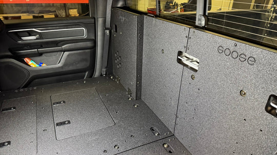 RAM - 1500 - 2019-Present - 5th Gen. - Crew Cab - Explore Series - Second Row Seat Delete Plate System - Premium Seat Delete Plate System by Xtreme Canopies
