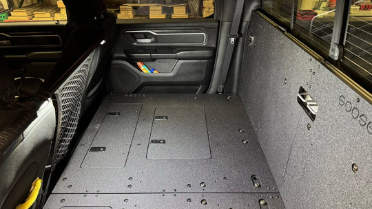 RAM - 1500 - 2019-Present - 5th Gen. - Crew Cab - Explore Series - Second Row Seat Delete Plate System - Premium Seat Delete Plate System by Xtreme Canopies