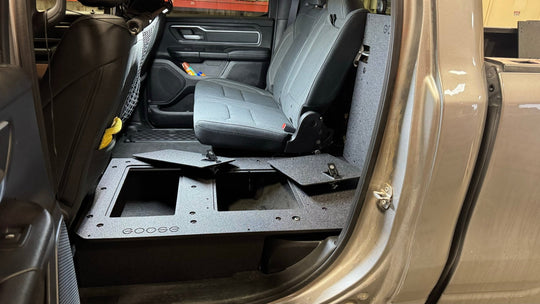 RAM - 1500 - 2019-Present - 5th Gen. - Crew Cab - Explore Series - Second Row Seat Delete Plate System - Premium Seat Delete Plate System by Xtreme Canopies