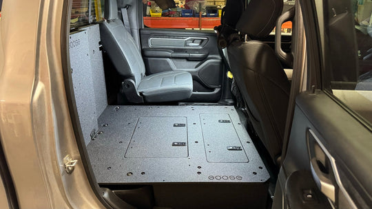 RAM - 1500 - 2019-Present - 5th Gen. - Crew Cab - Explore Series - Second Row Seat Delete Plate System - Premium Seat Delete Plate System by Xtreme Canopies