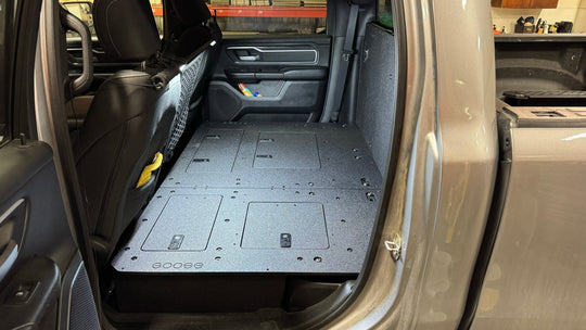 RAM - 1500 - 2019-Present - 5th Gen. - Crew Cab - Explore Series - Second Row Seat Delete Plate System - Premium Seat Delete Plate System by Xtreme Canopies