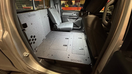 RAM - 1500 - 2019-Present - 5th Gen. - Crew Cab - Explore Series - Second Row Seat Delete Plate System - Premium Seat Delete Plate System by Xtreme Canopies
