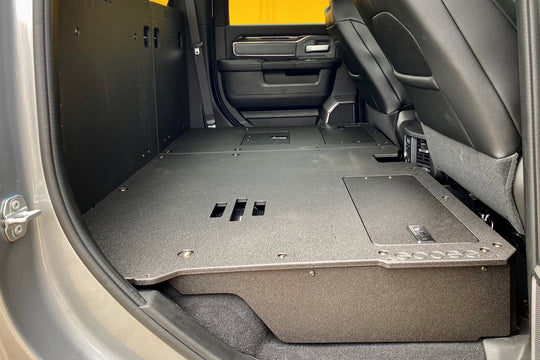Ram 2500/3500 2009-Present 4th & 5th Gen. Crew Cab - Second Row Seat Delete Plate System - Premium Seat Delete Plate System by Xtreme Canopies