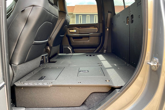 Ram 2500/3500 2009-Present 4th & 5th Gen. Crew Cab - Second Row Seat Delete Plate System - Premium Seat Delete Plate System by Xtreme Canopies