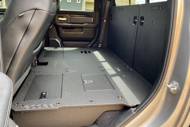 Ram 2500/3500 2009-Present 4th & 5th Gen. Crew Cab - Second Row Seat Delete Plate System - Premium Seat Delete Plate System by Xtreme Canopies