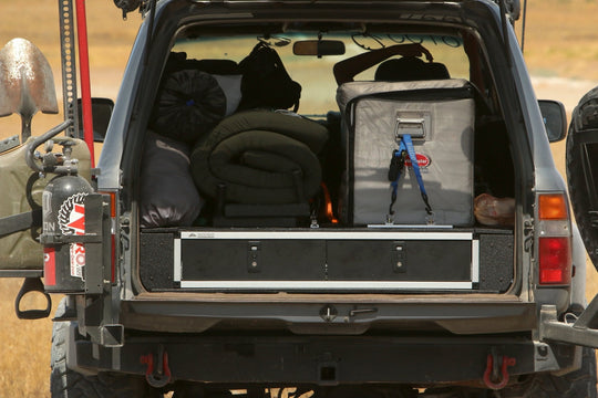 Stealth Sleep and Storage Package for Toyota Land Cruiser 1991-1997 80 Series - 43-3/8" W x 8" H x 40" D - Premium Drawers by Xtreme Canopies