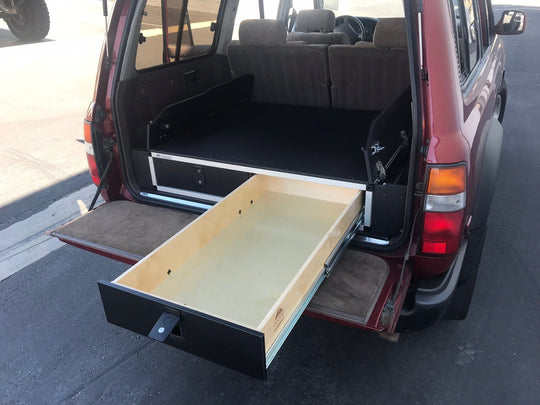 Stealth Sleep and Storage Package for Toyota Land Cruiser 1991-1997 80 Series - 43-3/8" W x 8" H x 40" D - Premium Drawers by Xtreme Canopies