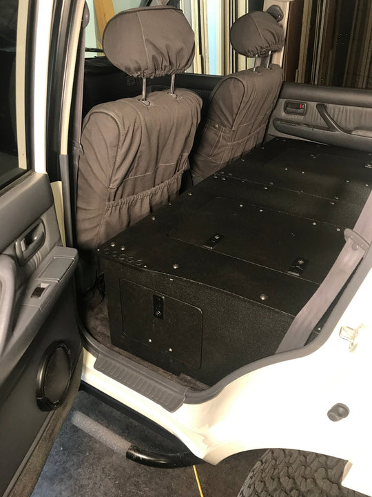 Stealth Sleep and Storage Package for Toyota Land Cruiser 1991-1997 80 Series - 43-3/8" W x 8" H x 40" D - Premium Drawers by Xtreme Canopies
