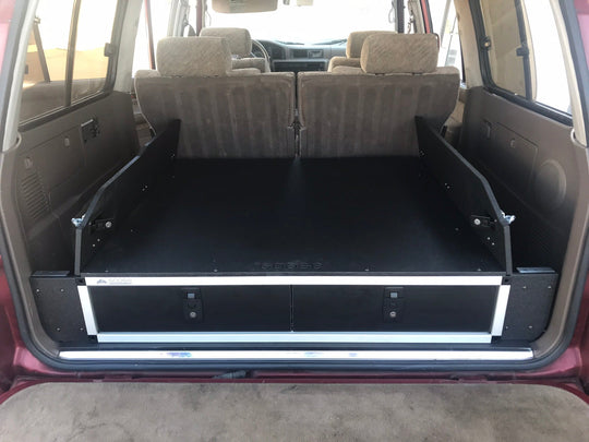 Stealth Sleep and Storage Package for Toyota Land Cruiser 1991-1997 80 Series - 43-3/8" W x 8" H x 40" D - Premium Drawers by Xtreme Canopies
