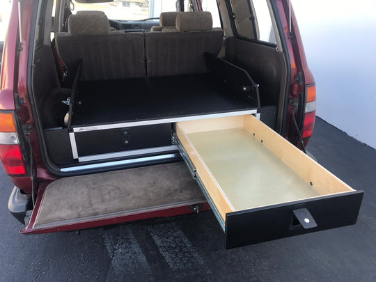 Stealth Sleep and Storage Package for Toyota Land Cruiser 1991-1997 80 Series - 43-3/8" W x 8" H x 40" D - Premium Drawers by Xtreme Canopies