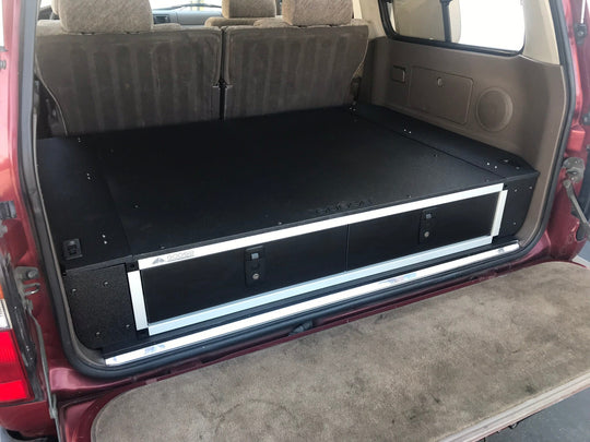 Stealth Sleep and Storage Package for Toyota Land Cruiser 1991-1997 80 Series - 43-3/8" W x 8" H x 40" D - Premium Drawers by Xtreme Canopies