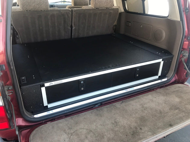 Stealth Sleep and Storage Package for Toyota Land Cruiser 1991-1997 80 Series - 43-3/8" W x 8" H x 40" D - Premium Drawers by Xtreme Canopies