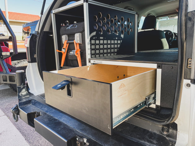 Toyota 4Runner 2010-2024 5th Gen. - Single Drawer Module with Fitted Top Plate - 22-3/16"W x 10"H x 36"D - Premium Drawers by Xtreme Canopies