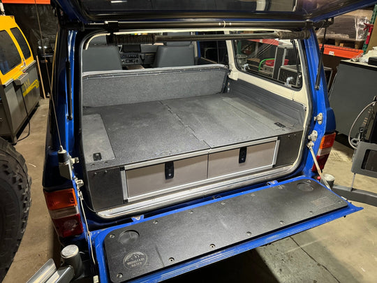 Toyota Land Cruiser 1980-1989 60 Series - Side x Side Drawer Module with Fitted Top Plate - 41 3/8"W x 9-1/2"H  x 40"D - Premium Drawers by Xtreme Canopies