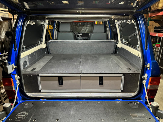 Toyota Land Cruiser 1980-1989 60 Series - Side x Side Drawer Module with Fitted Top Plate - 41 3/8"W x 9-1/2"H  x 40"D - Premium Drawers by Xtreme Canopies