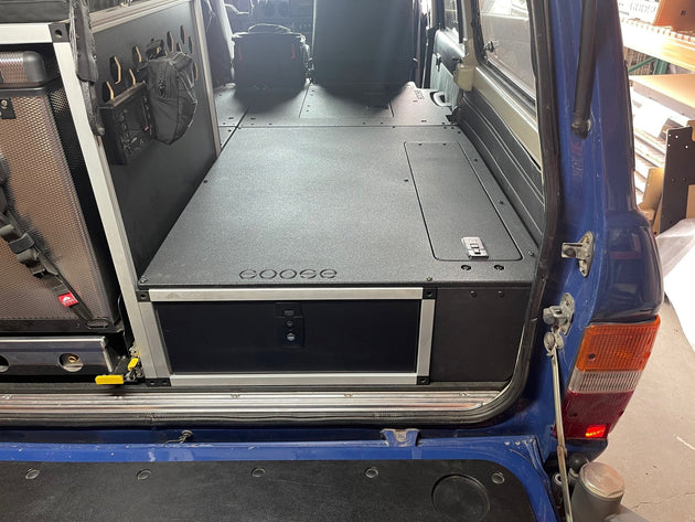 Toyota Land Cruiser 1980-1990 60 Series - Single Drawer Module with Fitted Top Plate - 22-3/16"W x 9-1/2"H x 40"D - Premium Drawers by Xtreme Canopies