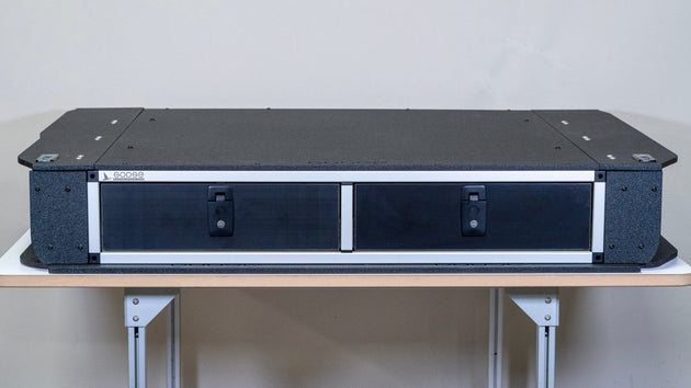 Toyota Land Cruiser 1991-1997 80 Series - Side x Side Drawer Module with Fitted Top Plate - 43-3/8" W x 8" H x 40" D - Premium Drawers by Xtreme Canopies