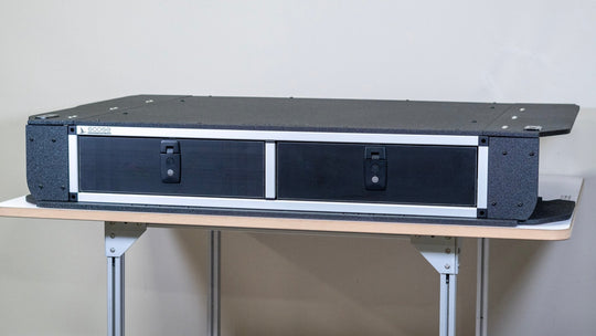 Toyota Land Cruiser 1991-1997 80 Series - Side x Side Drawer Module with Fitted Top Plate - 43-3/8" W x 8" H x 40" D - Premium Drawers by Xtreme Canopies