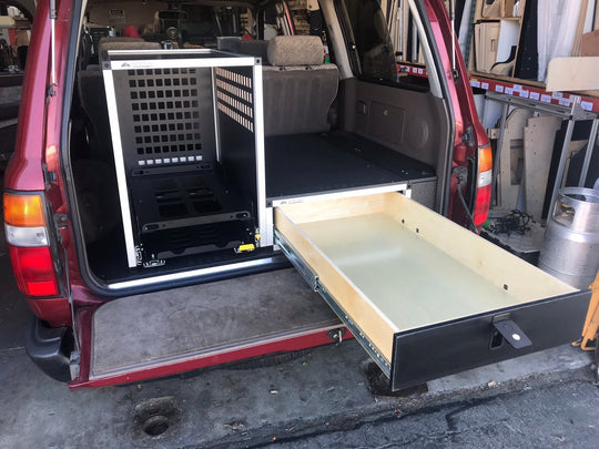 Toyota Land Cruiser 1991-1997 80 Series - Single Drawer Module with Fitted Top Plate - 19-3/16"W x 8"H x 40"D - Premium Drawers by Xtreme Canopies